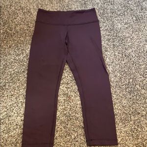 Lululemon crop wunder under low rise leggings